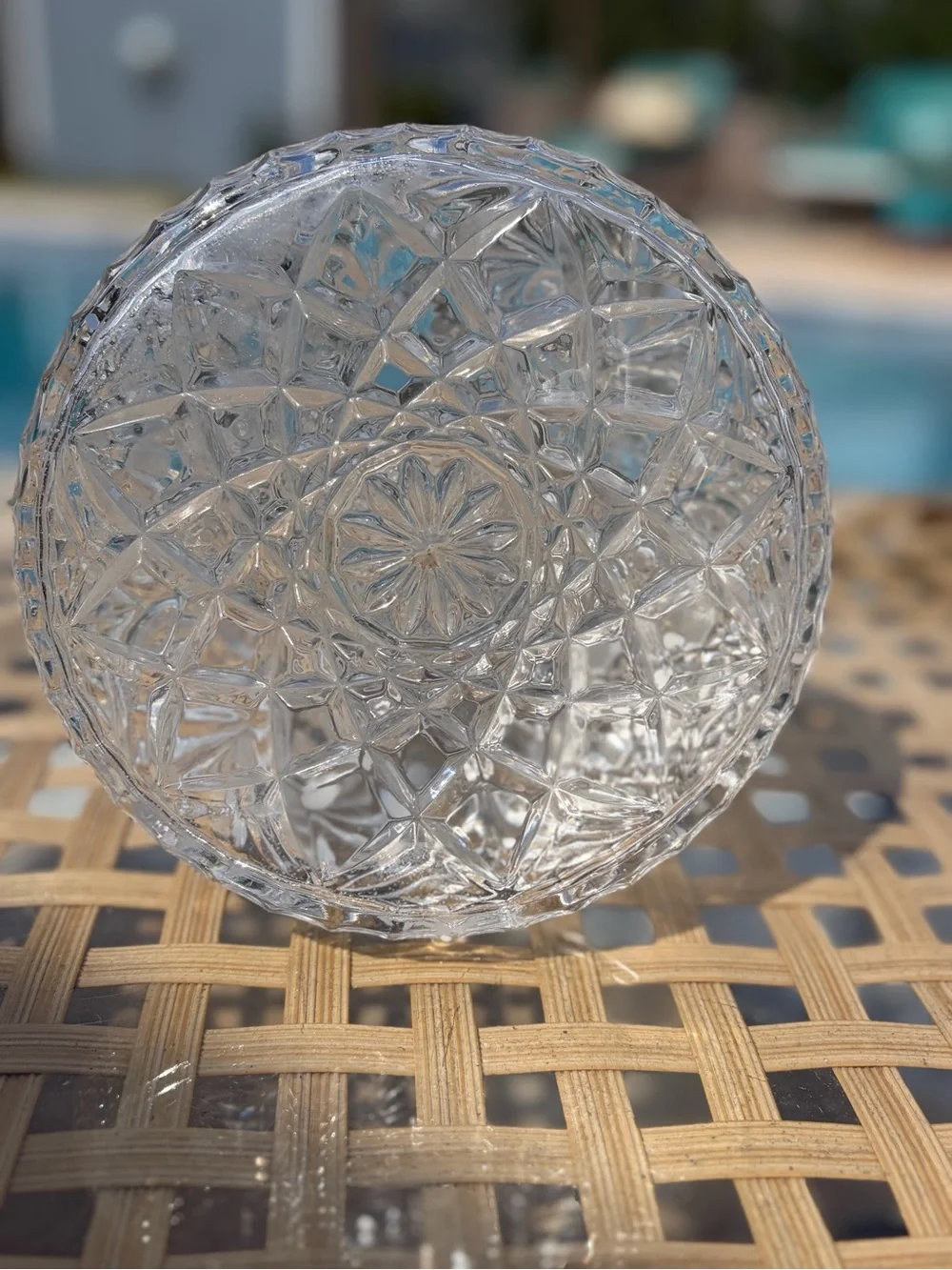 Crystal Glass Decanter - Clear Cut Glass Home Art